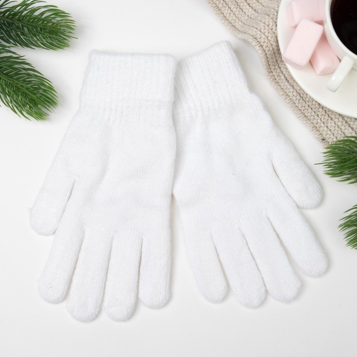 Перчатки женские 643 цвет белый, р-р 17-18