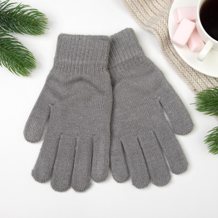 Перчатки женские 643 цвет серый, р-р 17-18
