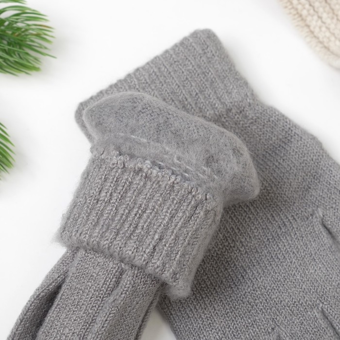 Перчатки женские 643 цвет серый, р-р 17-18