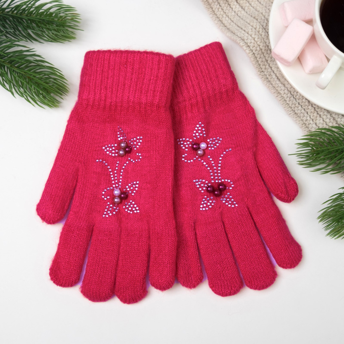 Перчатки женские 643 цвет фуксия, р-р 17-18