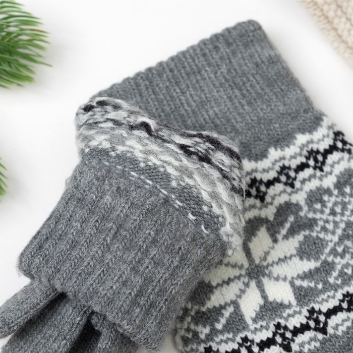 Перчатки женские 692 цвет серый, р-р 17-18