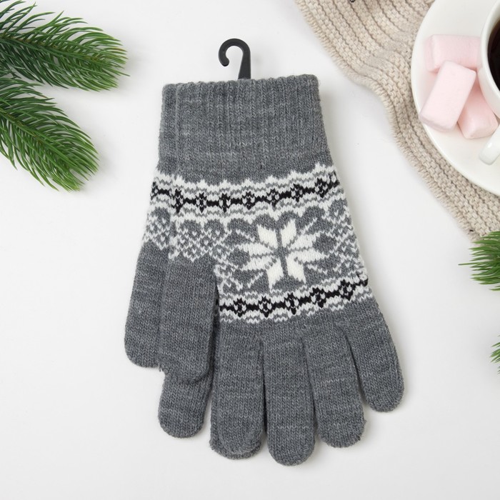 Перчатки женские 692 цвет серый, р-р 17-18