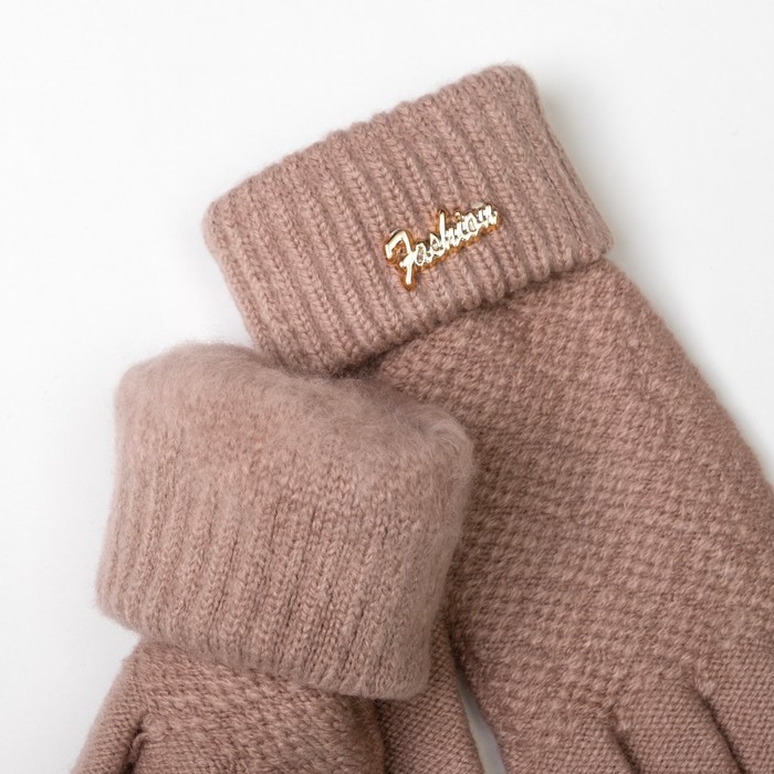 Перчатки женские для сенсорных экранов 7538 цвет пудровые, р-р 17-18