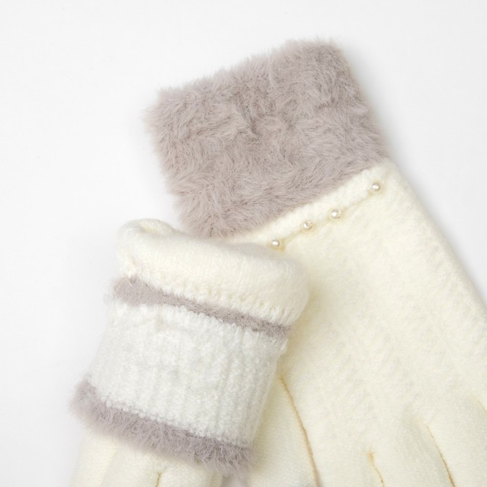 Перчатки женские для сенсорных экранов 417 цвет белый, р-р 17-18