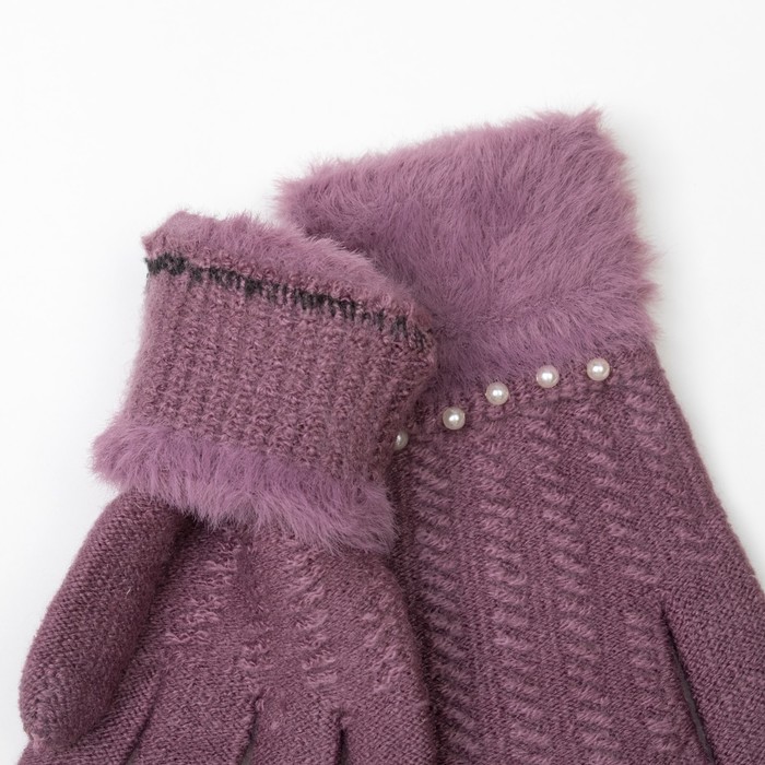 Перчатки женские для сенсорных экранов 417 цвет фиолетовый, р-р 17-18