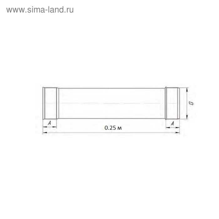 

Труба 0.25 м, d 130 мм, нержавейка 0.5 мм