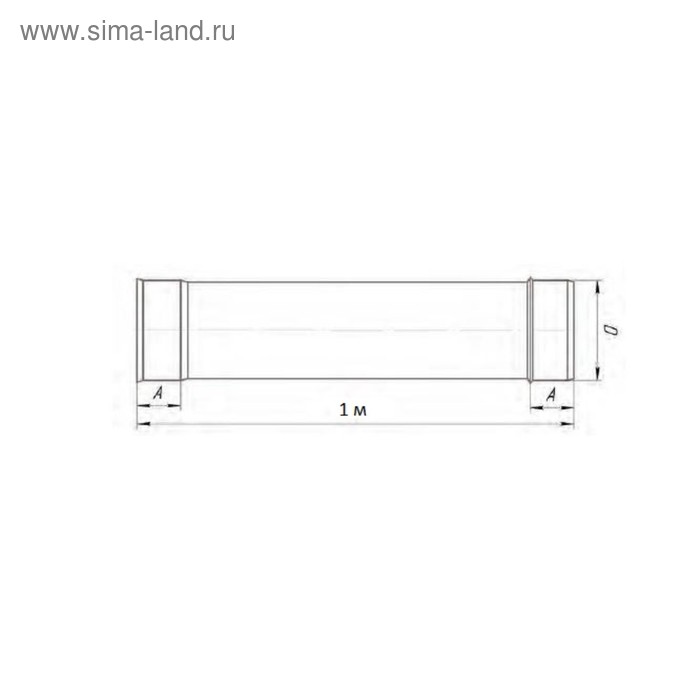 фото Труба 1.0 м, d 150 мм, нержавейка 1.0 мм умк