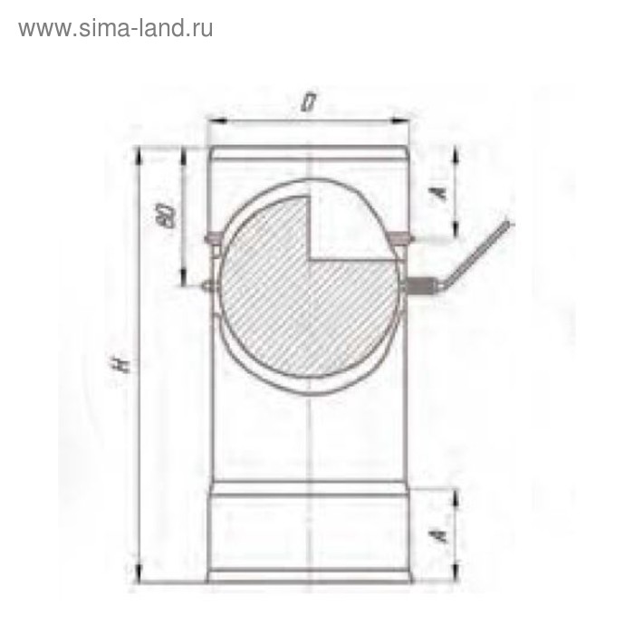 

Шибер d 100 мм, нержавейка 1.0 мм