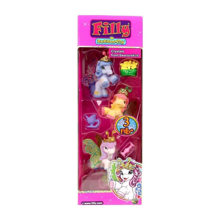 УЦЕНКА Игровой набор Filly "Бабочки" с блёстками, 3 фигурки с аксессуарами