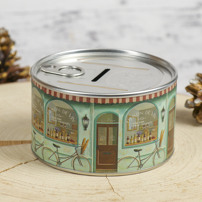 Копилка металл "Магазинчик" 10х10х6 см