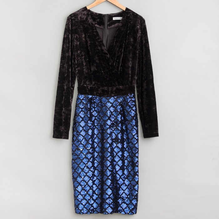 Платье женское 146а цвет синий, р-р 48