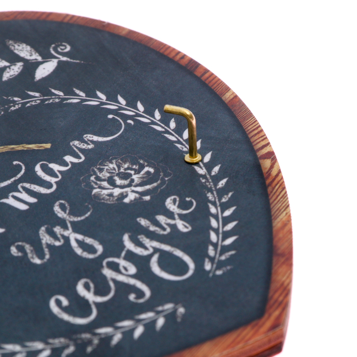 Ключница мелованая "Дом там, где сердце" 150 х 150 мм