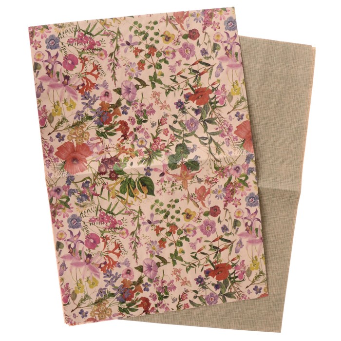 Набор для упаковки, WOODLY, два крафт листа 0,7 х 1 м, моток ленты декоративной 25 мм х 5 м 373087