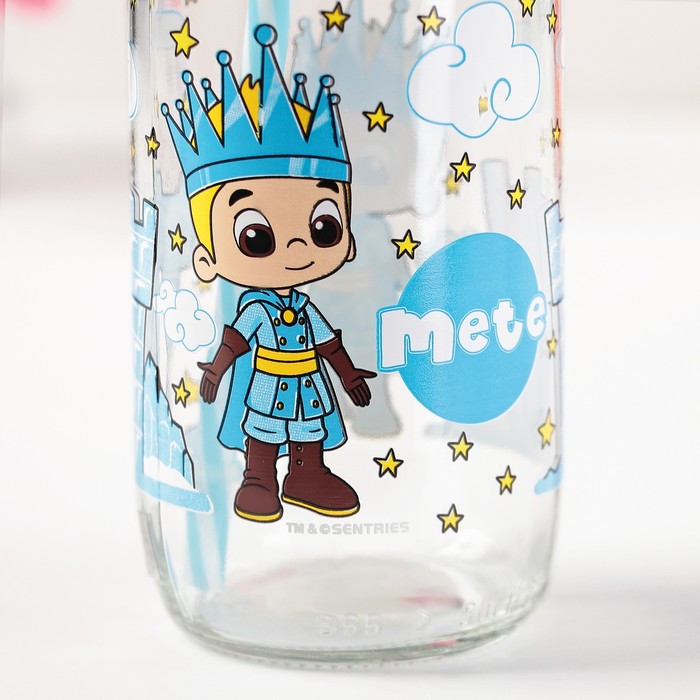 Бутылка 500 мл "Николь. Цветок", с трубочкой, рисунок и цвета МИКС