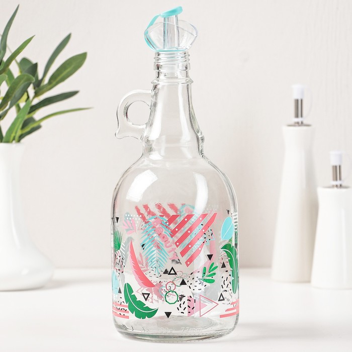 Бутыль для масла 1 л "Тропик Люкс", цвета МИКС