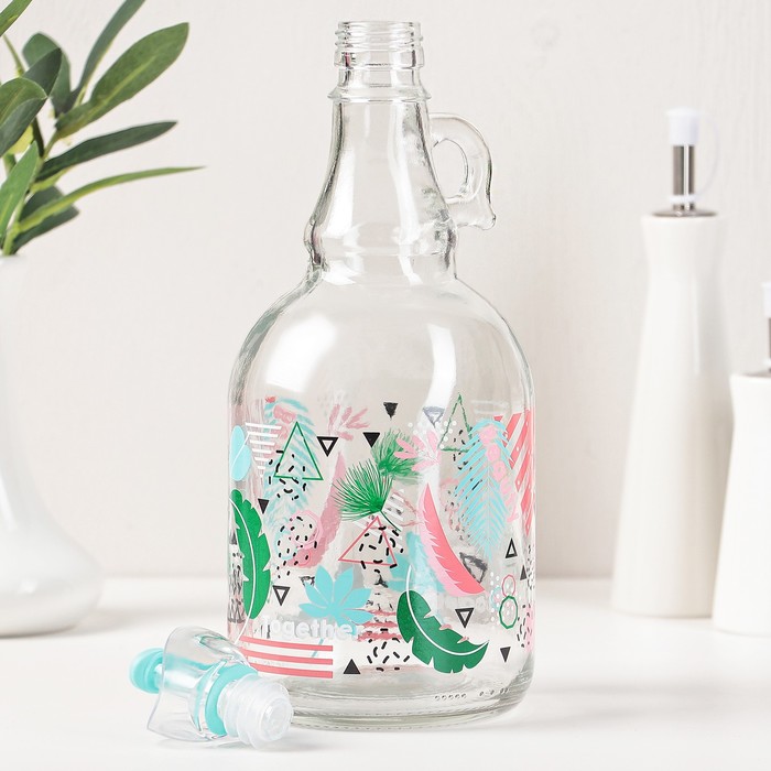 Бутыль для масла 1 л "Тропик Люкс", цвета МИКС