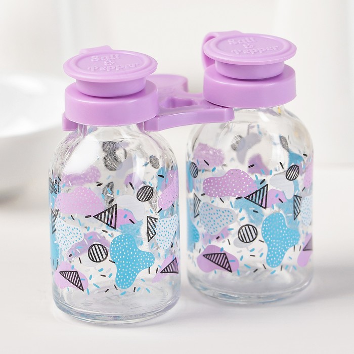 Набор для специй 2 шт "Виолет" 25 мл, цвета МИКС