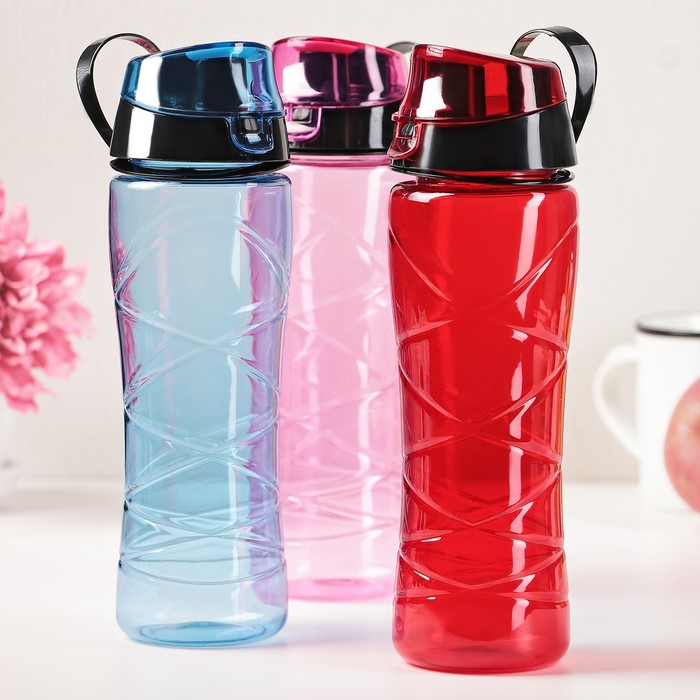 Бутылка 700 мл "Спираль", цвета МИКС