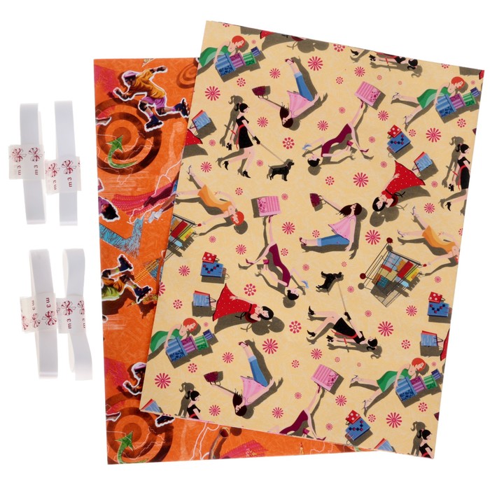 Набор для упаковки, "Для брата и сестры", крафт 0,7 х 1 м х 2, лента 15 мм х 3 м х 4