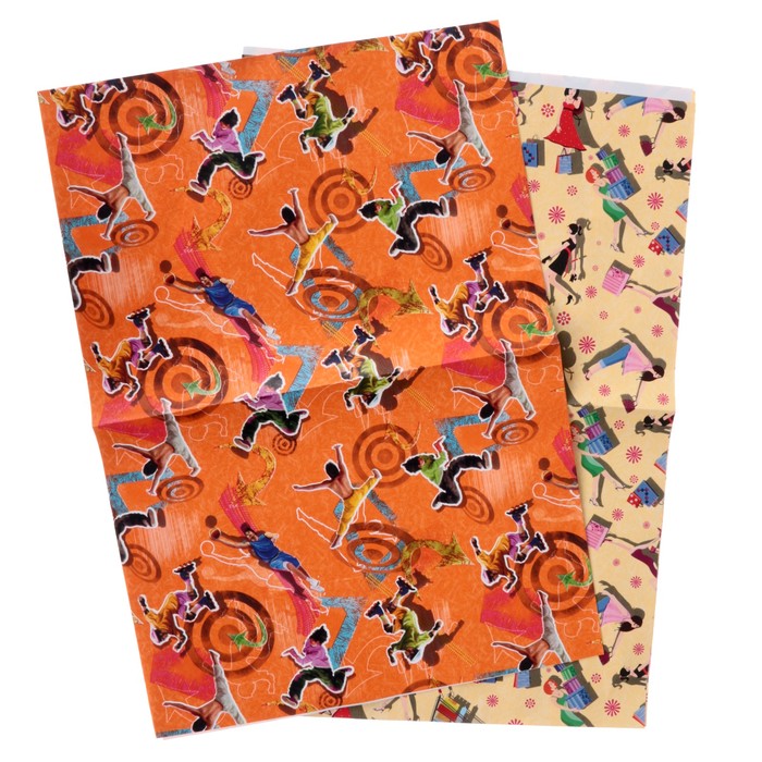 Набор для упаковки, "Для брата и сестры", крафт 0,7 х 1 м х 2, лента 15 мм х 3 м х 4