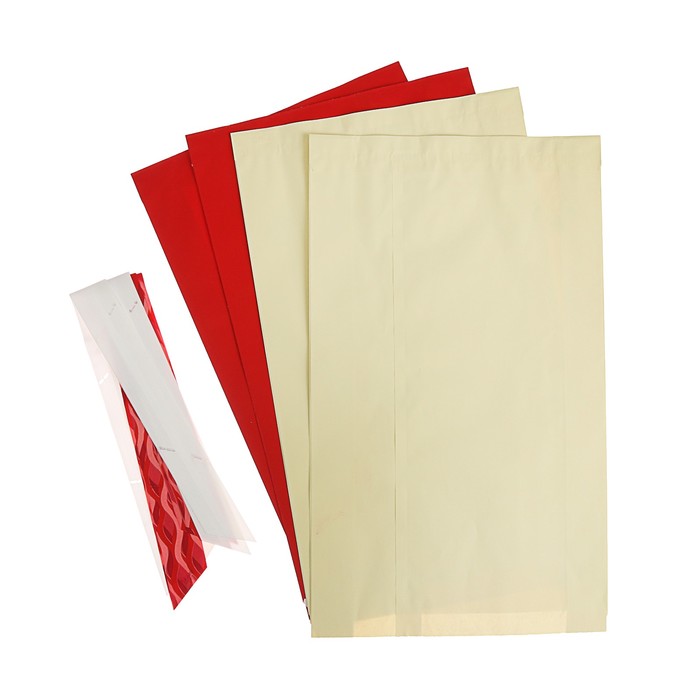 Набор для упаковки, "Тренд №7", крафт пакеты микс, 250 х 400 мм, бант 30/120 мм, 4 шт.