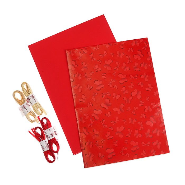 Набор для упаковки, "Фантазия№23", крафт 0,7 х 1 м х 2 шт, лента 3 м х 4 шт