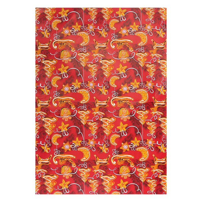 Набор бумаги для декорирования, "Новый год №19", 0,7 х 1 м х 5 шт., в ассортименте