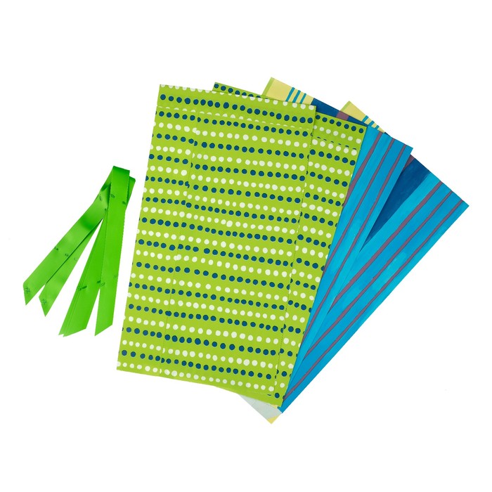 Набор для упаковки, "Тренд №11", крафт пакеты 18 х 31 см, банты 19/80 мм, 4 шт., микс