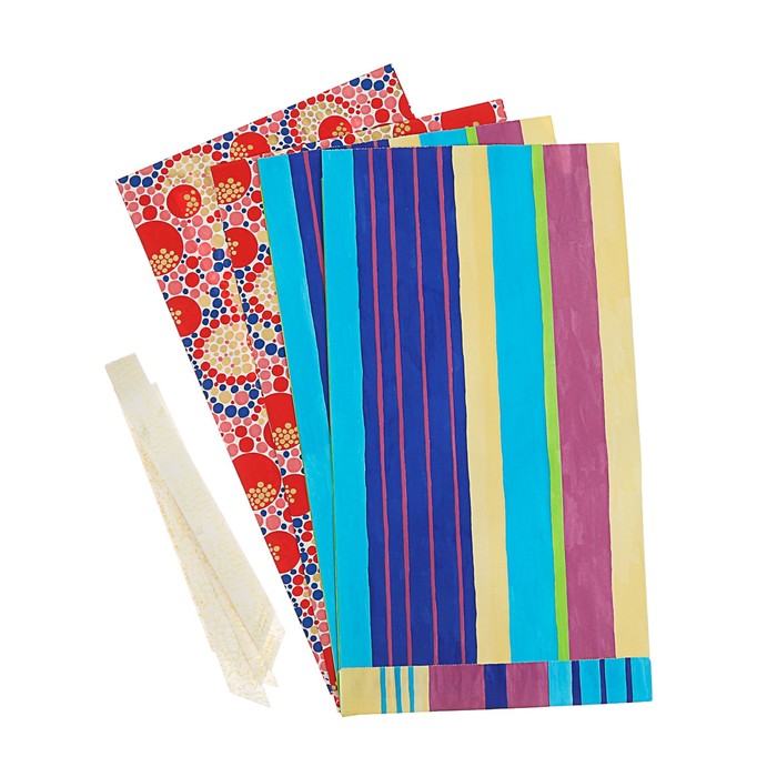 Набор для упаковки, "Тренд №16", крафт пакеты микс, 18 х 31 см, бант 19/80 мм, 4 шт.