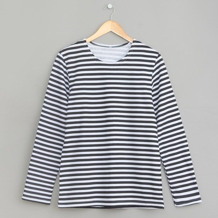 Тельняшка мужская 1350 цвет чёрная полоска, р-р 48