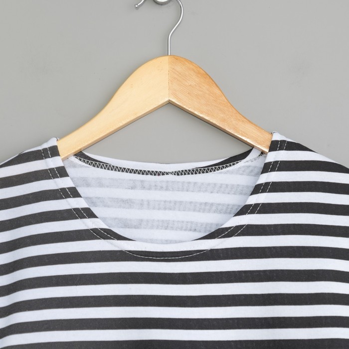 Тельняшка мужская 1350 цвет чёрная полоска, р-р 48