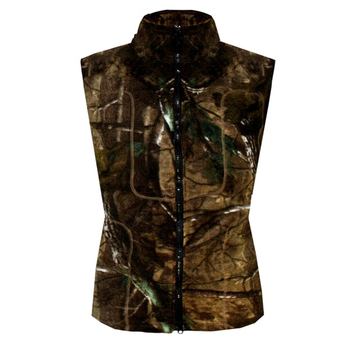 Жилет флисовый, с подогревом RedLaika RL-FH-05 "Лес-2", 44-46, 3,5 - 13 часов, 2600 мАч