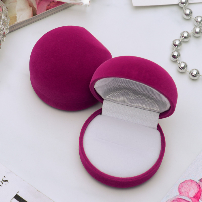 Футляр под кольцо "Кнопка" 5,3*5*3,3см, цвет розовый