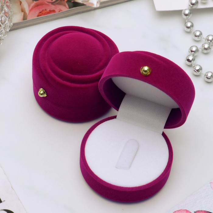 Футляр под кольцо "Зефир" 5,7*5,7*4см, цвет розовый