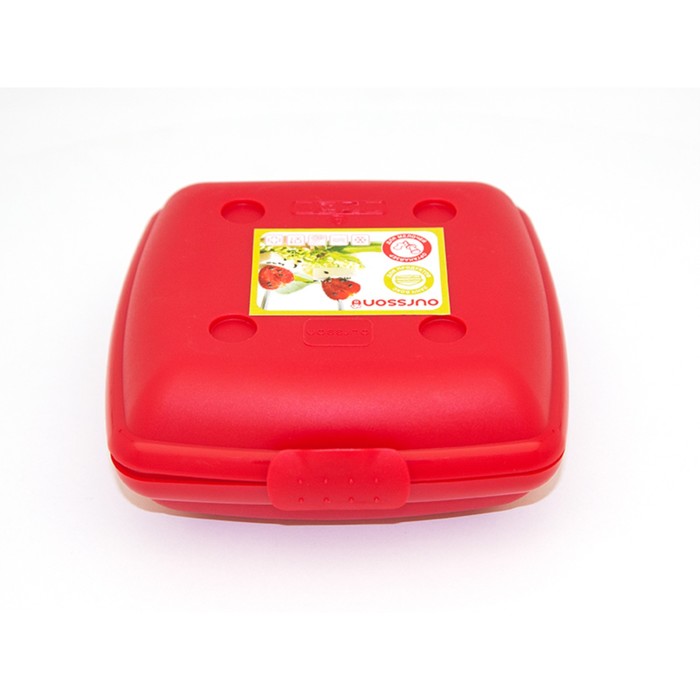 Ланч-бокс Oursson, 14,5 × 14 × 5,2 см, красный