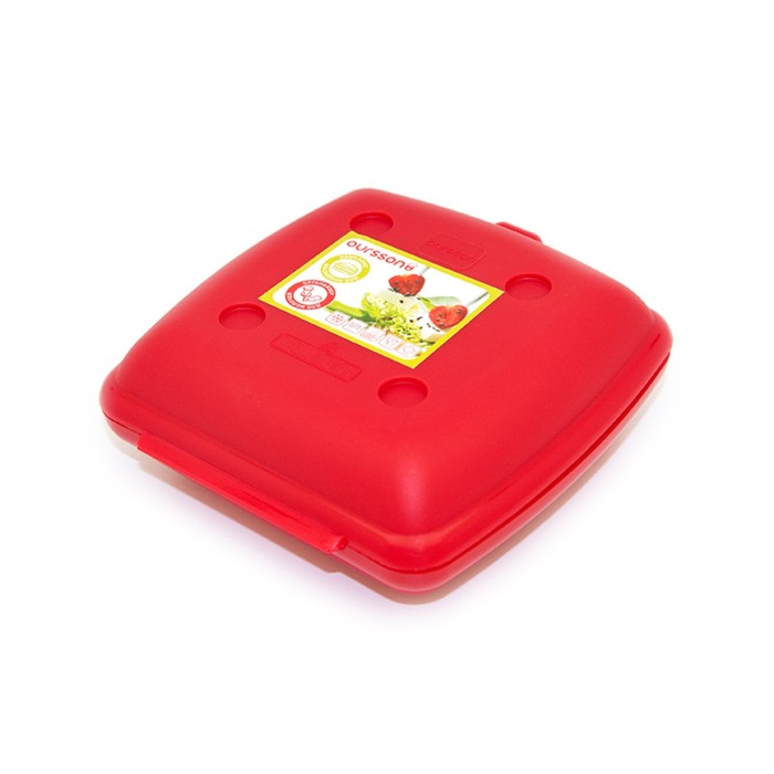 Ланч-бокс Oursson, 14,5 × 14 × 5,2 см, красный