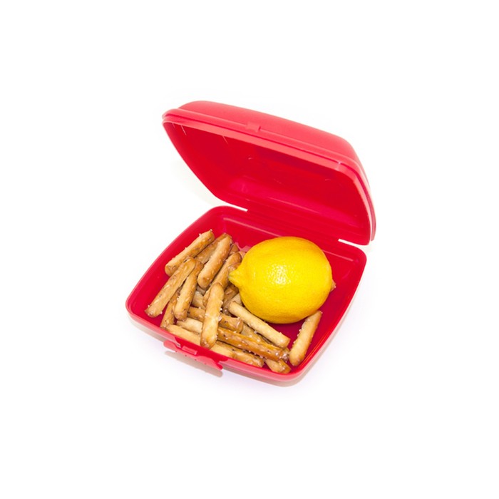 Ланч-бокс Oursson, 14,5 × 14 × 5,2 см, красный