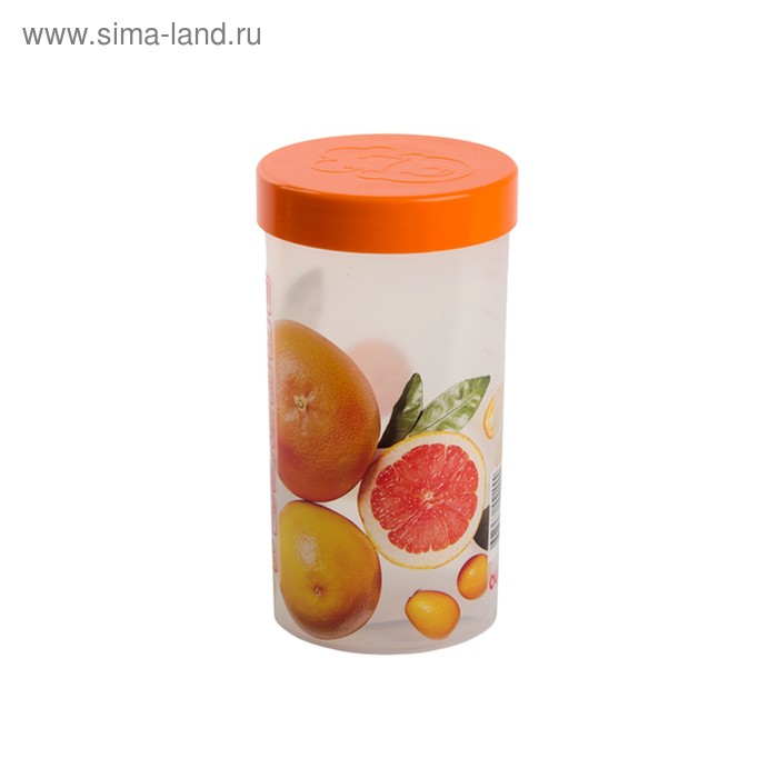 Емкость для хранения Oursson 1 л, 9,5 × 9,5 × 18 см, оранжевая емкость для хранения esprado fresco 1 6 л стекло