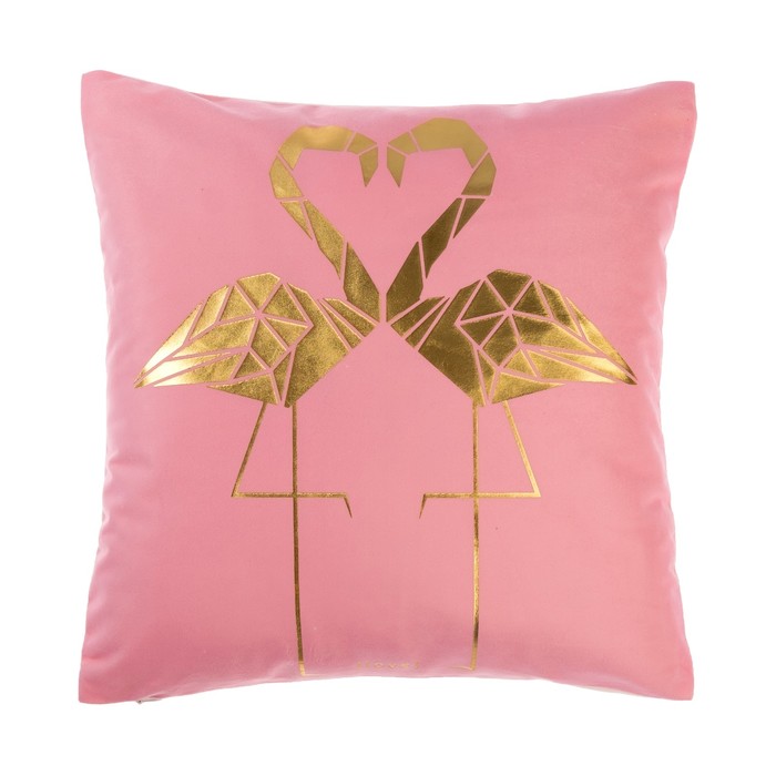 Наволочка декоративная "Этель" Фламинго 40 х 40 см, 100 % п/э