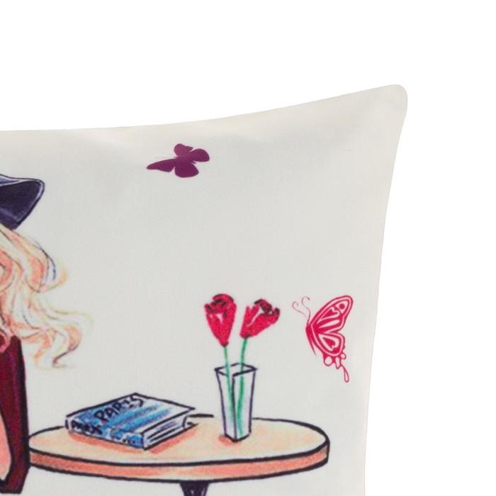 Наволочка декоративная Этель Женские истории "Кофе" 42 х 42 см, велюр