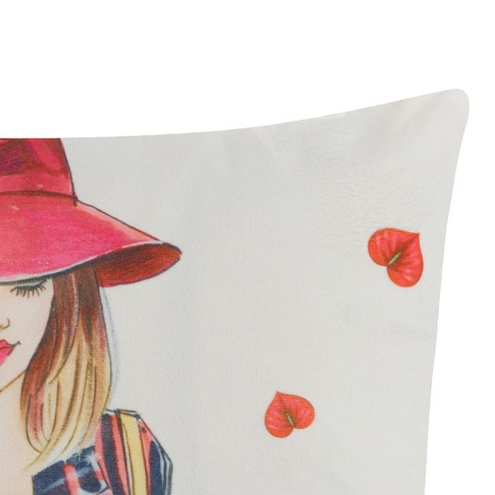 Наволочка декоративная Этель Женские истории "Прогулка" 42 х 42 см, велюр