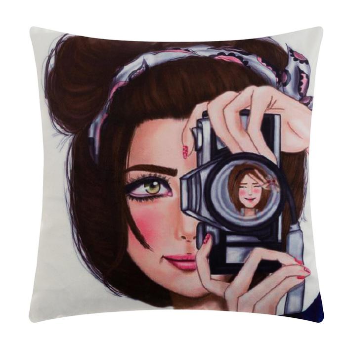 Наволочка декоративная Этель Женские истории "Увлечение" 42 х 42 см, велюр