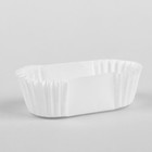 Тарталетка, форма овал, белая, 3 х 6,5 х 2,5 см