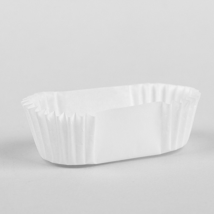 Тарталетка, форма овал, белая, 3 х 6,5 х 2,5 см