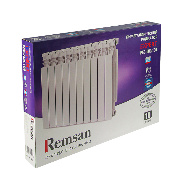 Радиатор биметаллический REMSAN EXPERT РБС, 500х100, 10 секций