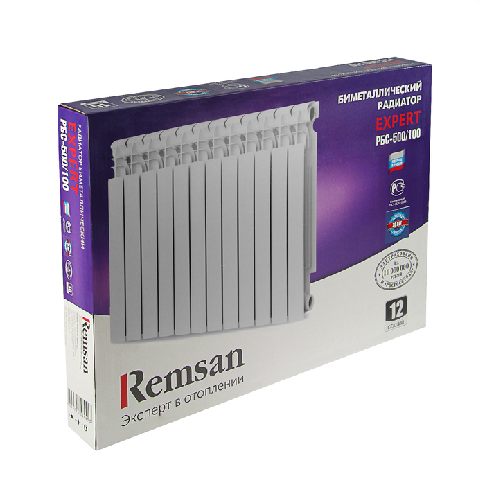 Радиатор биметаллический REMSAN EXPERT РБС, 500х100, 12 секций