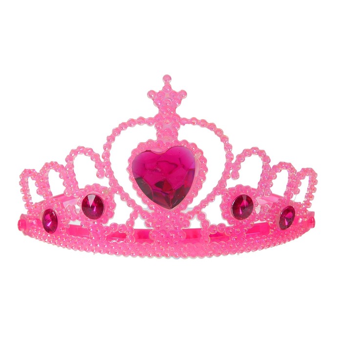 Корона "Принцесса" с камушками, цвет розовый
