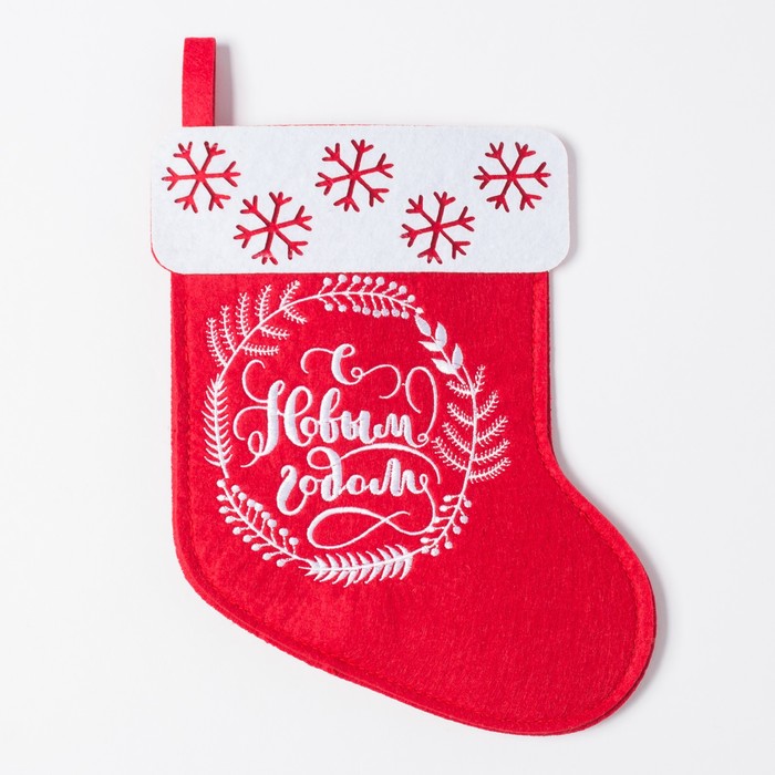 Набор "Доляна" Новогодняя сказка, полотенце 40х67 см, лопатка 20х5см, фетровый носок 16х23см 36570