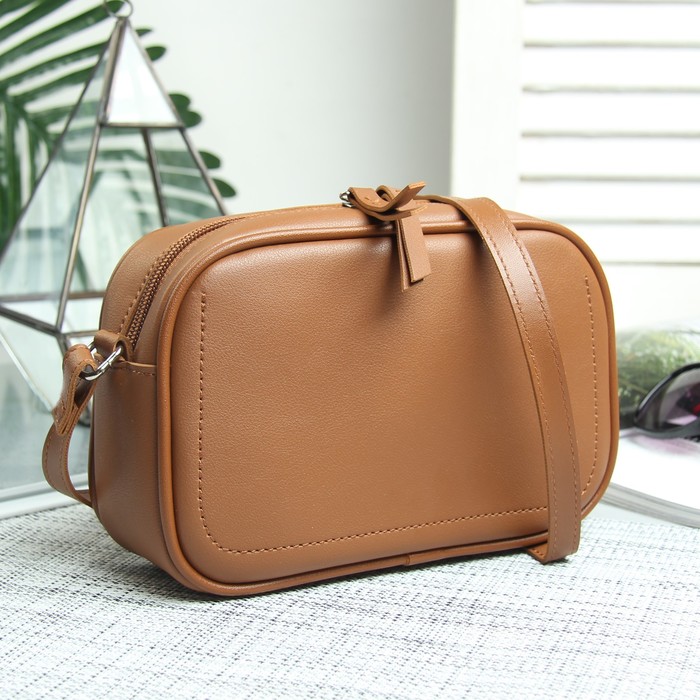 Сумка жен Мелисса, 20*6,5*14,5, отд на молнии, длин ремень, коричневый