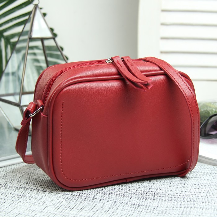 Сумка жен Мелисса, 20*6,5*14,5, отд на молнии, длин ремень, красный